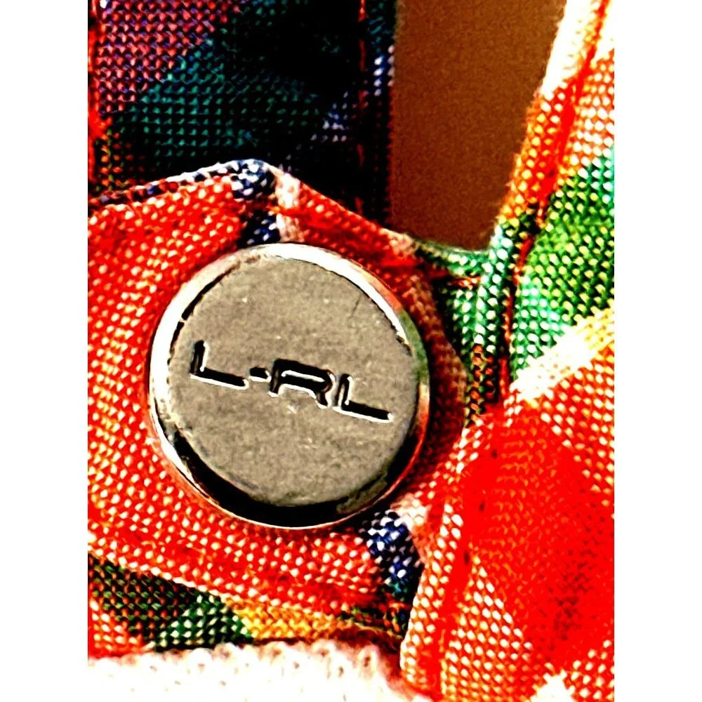 Lauren Ralph Lauren Size Medium White Polo Plaid Collar Preppy City Classic Styl - Picture 7 of 10